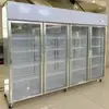 Vitrina Refrigerada Comercial Congelador Vertical Doble Puerta Tres Puertas Cuatro Puertas Refrigerador Comercial Restaurante de Hot Pot Restaurante de Brochetas Tienda de Frutas y Verduras