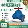 Válvula de diafragma com revestimento de flúor G41F46-10C/P/RL borracha com revestimento de flúor válvula de diafragma com revestimento de flúor