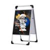Soporte Plegable para Póster de Aleación de Aluminio, Soporte de Exhibición para Tablero Publicitario, Soporte para Roll-Up Banner, Soporte de Piso para Tablero Kt, Soporte de Exhibición de Metal