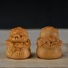 Talla en Madera de Tuya Bolsa Fu Mano de Serpiente Piezas Animal Serpiente del Zodiaco Adornos Animal Serpiente Año de la Serpiente Daji Talla en Madera Maciza Artesanía Cultural de Juego