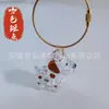 Colgante de Almacenamiento de Pelo de Perro Caja Transparente de Almacenamiento de Pelo de Gato Adorno Llavero Conmemorativo de Almacenamiento de Pelo de Gato Anillo Dorado
