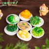 Micropaisaje: Comida creativa y juego casero, verduras fritas, pegatinas para refrigerador, accesorios, miniadornos de escritorio.