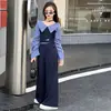 Conjunto para Meninas Outono 2026 Novo Estilo Crianças de Tamanho Médio e Grande Moda Elegante Manga Longa de Um Ombro Calça de Perna Larga Conjunto de Duas Peças