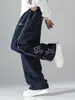 Pantalones Deportivos Casuales Nuevos para Hombre Corte Regular Cintura con Cordón Estampado Cruzado Pantalones para Hombre