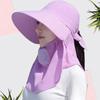 Chapéu de Sol Novo 2025 com Aba Grande Feminino de Verão para Bicicleta com Cobertura Facial Anti-Ultravioleta Chapéu de Sol com Aba Grande Chapéu Fresco para Colheita de Chá
