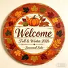 Letrero de Puerta de Madera Plana Impreso con Calabaza Decoración Creativa Colgante de Pared Decoración Festiva Venta al por Mayor desde el Fabricante