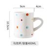 Serie Lunares Vajilla Doméstica de Cerámica Borde Ondulado Tazón para Hornear Tazón para Arroz Tazón para Sopa Molde para Hornear Taza Tazón Alto para Mascotas