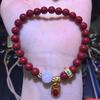 Pulsera Vintage al por Mayor de Arena Dorada Morada Cinnabar de Mina Antigua para Mujer, Joyería Étnica con Cuentas