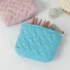 Bolsa de Cosméticos Acolchada Transfronteriza Bolso de Mano en stock Estuche para Lápices Estilo Japonés Simple Gran Capacidad Alto Valor Cuadros Almacenamiento