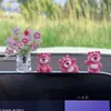 Adornos para coche lindo oso fresa pantalla de control central descompresión muñeco pequeño accesorios para coche 2024 nuevo decoración popular en internet