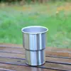 Comercio exterior taza de escalera de acero inoxidable 304 capa única borde rizado taza de café de acero inoxidable para beber directamente taza para acampar al aire libre