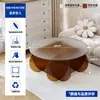 Mesa de Centro para Sala de Estar, Adecuada para Apartamentos Pequeños, Lujo Ligero Moderno, Estilo Italiano Sencillo, Mesa Pequeña Redonda de Cristal, Mesa de Centro para Apartamento Pequeño