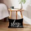 Amazon Transfronterizo Temu Shein Diseño Sencillo de Letra Funda para Cojín de Cintura Cojín Decoración del Hogar Funda de Almohada Estampada de Lino