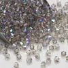 Cuentas de Cristal de Vidrio Prensado con Punta Superior de 4 mm, Cuentas Coloridas de Forma Diamante de 2/3/5/6/8 mm con Extremos Puntiagudos, Cuentas Sueltas para Joyería DIY
