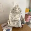 Mochila Tie-Dye de Nicho Estilo Americano para Meninas do Ensino Fundamental e Estudantes Universitárias, Mochila Simples, Versátil, Bonita, Casual, Mochila Pequena