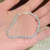 Pulseira estilo francês minimalista com fecho redondo de zircônia, design único, joia versátil e luxuosa de alta qualidade