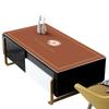 Mantel de cuero impermeable, resistente al aceite, lavable, antiquemaduras, mantel de margaritas, mantel de mesa de té de estilo nórdico ligero y de lujo