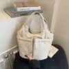 Bolsa de Viaje Casual de Gran Capacidad para Mujer 2025 Nuevo Otoño e Invierno Versátil Ligera de Algodón Bolsa Tote para Mamá
