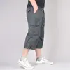 Pantalones Cargo Cortos Sueltos de Verano para Hombre con Múltiples Bolsillos, Pantalones Deportivos para Hombre al Aire Libre, Pantalones Casuales Juveniles de Algodón de Cintura Media, Modernos