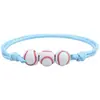¡Wow Amazon más vendido pulsera de baloncesto béisbol cordón encerado tejido softbol tenis fútbol Copa del Mundo accesorios de pulsera