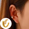 Clip para Oreja Geométrico de Diamante Simple Transfronterizo Sin Agujeros en la Oreja Estilo Ins Europeo y Americano Clip para Oreja de Abeja Serpiente Accesorios para Oreja Nicho Moderno