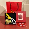 Llavero de Oveja Hacedora de Dinero de Oro Puro 999, Correa para Teléfono, Colgante para Bolso, Regalos Corporativos al por Mayor