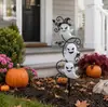 Gancho Metálico de Calabaza Fantasma de Dibujos Animados Portátil Pieza Colgante Decorativa de Arte de Hierro Minimalista Moderno Iluminación de Jardín Luz de Ambiente