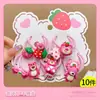 Accesorios para el Cabello de Niños Banda para el Cabello de Oso de Fresa de Dibujos Animados Cuerda para el Cabello Goma Elástica Linda para el Cabello Juego de Cuerdas para el Cabello para Niñas Pequeñas Venta al por Mayor