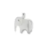 Elefante Ruyi Plata de Ley S925 Mano de Obra Fina Colgante de Elefante Estéreo Brillante Cadena de Clavícula DIY Cadena de Suéter Colgante de Elefante Bebé