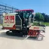 Cosechadora agrícola autopropulsada de orugas Wode de 140 caballos de fuerza, gran anchura de corte, cosechadora combinada antiobstrucción para campos de arroz fangosos