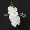 Flor Artificial Orquídea de Película 3D de 9 Cabezas, Flor Falsa Realista de Alta Gama, Arreglo de Escena Floral, Flor para Decoración de Hotel y Boda