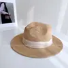 Sombrero de Jazz Estilo Británico para Hombres y Mujeres, Sombrero de Paja de Verano para Parejas, Sombrero de Ganchillo de Rafia Hecho a Mano, Sombrero Tipo Cubo de Moda con 70% de Descuento