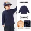 Roupa Íntima Térmica Europeia para Meninos Estilo Outono e Inverno Top com Pelúcia Adicional Lançamento Inverno 2026 Roupas Infantis Novas Roupas de Inverno para Crianças Bebês