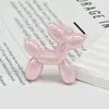 Colgante de perro globo macarrón de colores acrílico UV para llavero DIY, colgante para colgar en el coche con agujero para colgar, cuentas sueltas
