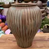 Vaso de Flor Esférico para Colocação no Chão na Sala de Estar, Tamanho Grande para Hall de Hotel, Corredor, Shopping Center, Vitrine, Vaso de Flor Grande Estilo Cerâmica Vintage Wabi-Sabi