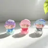 Artesanato Criativo de Resina Bonecas Pequenas Fofas Luminosas Base de Gelatina Transparente Decorações de Mesa Pequenos Enfeites Atacado
