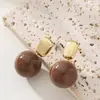 Brincos de Pérola Shijia Redondos Perfeitos de Alto Brilho Estilo Fada, Gentis e Elegantes, Brincos de Luxo Leve e Sofisticados para o Dia a Dia