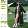 Impermeable de Cuerpo Completo a Prueba de Lluvia para Mujer para Bicicletas Eléctricas, Poncho de Lluvia Largo de una Pieza de Eva para Adultos Unisex, Engrosado, Individual para Montar