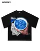 Camiseta Redonda de Manga Corta con Estampado de Graffiti en Inglés 2026 Top Versátil Estilo Casual Top de Algodón Más Vendido