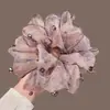 Goma para el Cabello con Lazo de Malla y Pedrería para Mujer 2026 Nuevo Estilo Grande de Alta Gama Cuerda para el Cabello Accesorios para Moño