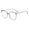 Gafas ópticas elegantes de montura cuadrada aprobadas por influencers para un look natural, lujo ligero y diseño simple, lentes planas anti-luz azul WM86229