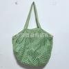 Bolsa de red grande con forro de bloques de color, moderna bolsa de hombro para colgar, bolsa de compras de viaje, bolsa tejida portátil y gruesa, bolsa de malla de algodón