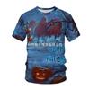 Camiseta para Hombre, Ropa Y2K, Cómics, Camiseta de Halloween, Gris
