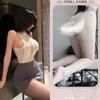 Nueva ropa interior sexy pasión libre archivo abierto uniforme parejas coqueteo pequeño pecho mostrar grande puro quiero tener bienes secretaria traje
