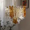 Design criativo de luxo leve, lustre de vidro tipo barra de gelo de arte italiana luxuosa para sala de estar, sala de jantar e quarto