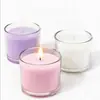 Taza de vela vacía de vidrio DIY personalizada de alta gama, taza de aromaterapia, fondo curvo, fondo negro grueso, taza de vela transparente esmerilada con tapa