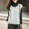 Chaleco de Forro Polar para Mujer, Nuevo Otoño/Invierno Tejido de Lana Cachemir sin Mangas Top Capa