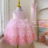 Vestido de Princesa para Niña Verano 2026 Estilo Nuevo Vestido de Lujo Ligero de Alta Gama para Niños Vestido de Malla con Lentejuelas para Niña