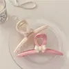 Pinza para el pelo con lazo dulce y femenino, tamaño grande, accesorio para el pelo de alta gama y exquisito, nuevo modelo 2026, adorno para el pelo con pinza de tiburón para la parte trasera de la cabeza