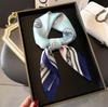 Pañuelo de Seda Estilo Francés para Mujer, Bufanda Cuadrada Pequeña Versátil de Moda, Pañuelo de Cinta Artístico, Pañuelo de Cuello de Alta Gama, Pañuelo de Cuello Profesional para Mujer